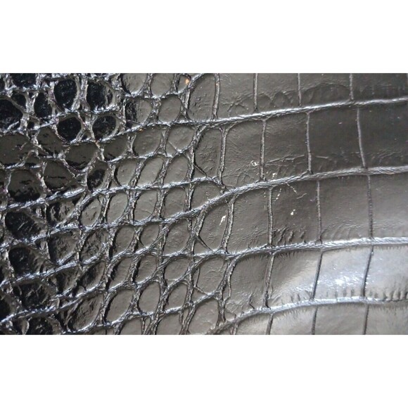 WORTHINGTON FAUX LEATHER BLACK ALLIGATOR TOTE BAG LARGE PURSE - Picture 15 of 15